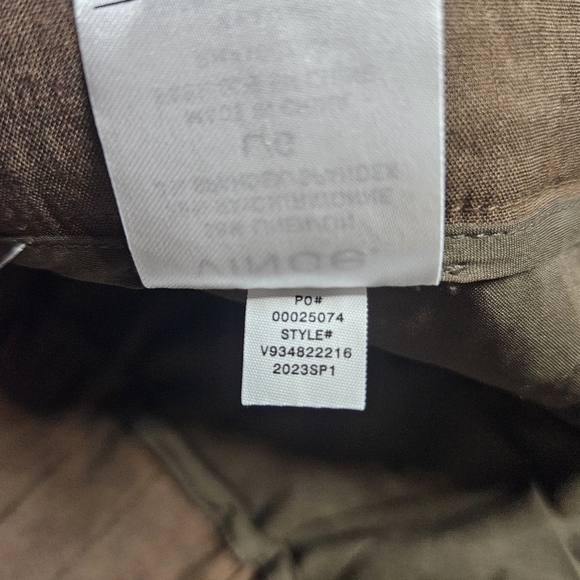 Vince Pintuck-Detailing Linen-Blend Trousers SZ L - Picture 8 of 8